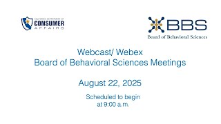 Board of Behavioral Sciences Meeting - August 22, 2025