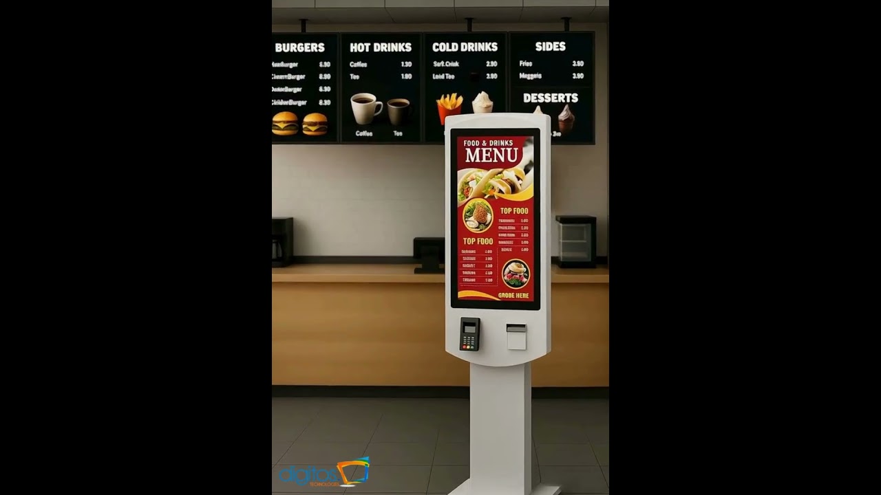 Smart Self-Ordering Kiosk with Digital Menu Display 🍔 | QSR Automation by Digitos Technology