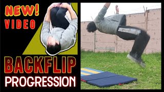 back flip progresion/ mortal hacia atras progresion