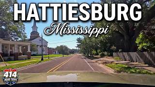 Hattiesburg, Mississippi | 4K City Sightseeing by Car