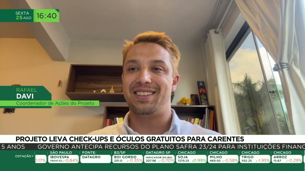 Projeto leva check-up e óculos gratuitos para carentes