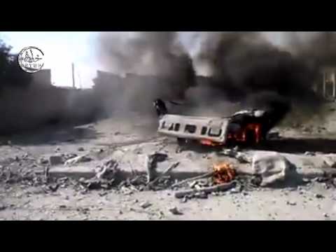خطوة قصف طيران التحالف لدوار السوق في بلدة صرين بريف حلب الشرقي 23 7 2015 18