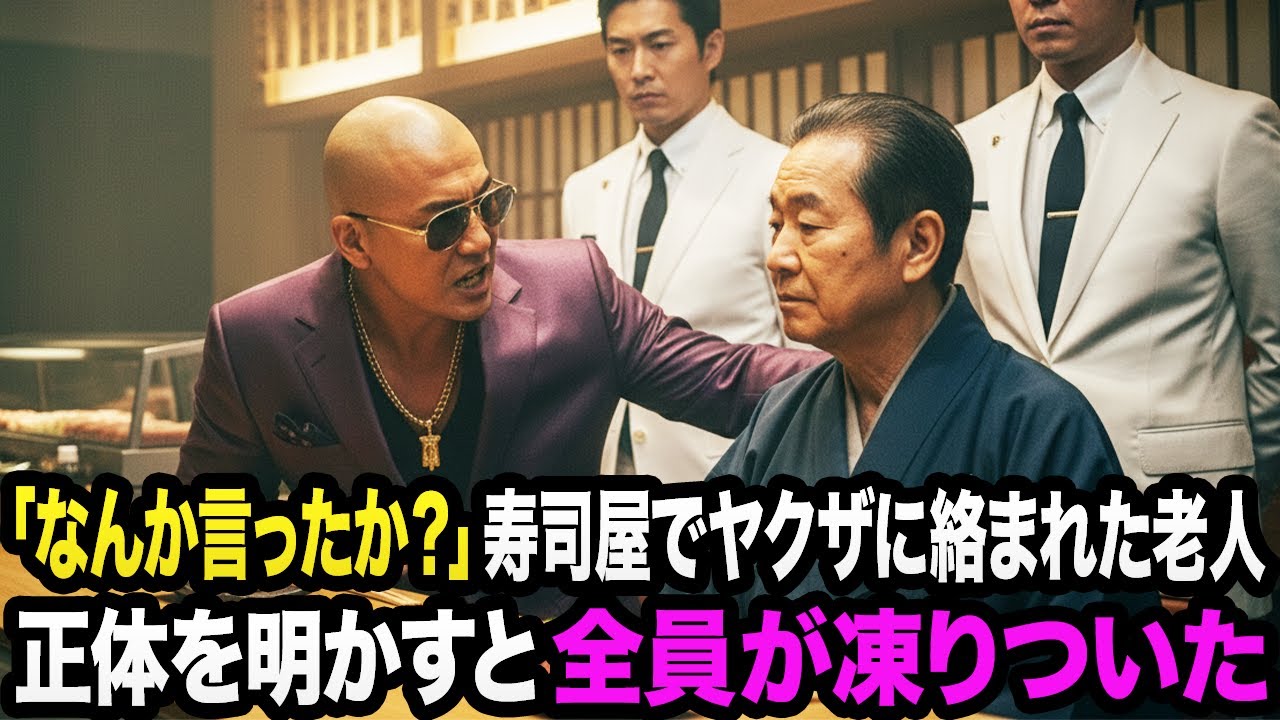 高級寿司屋でヤクザに絡まれた老人。正体が明かされた時、全員が驚愕する
