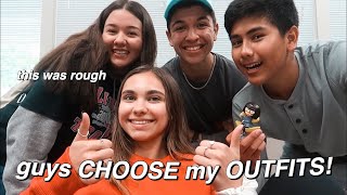 guy friends choose my outfits for a week