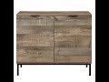 Idiya Fresno Cabinet sideboard, Oak and Black