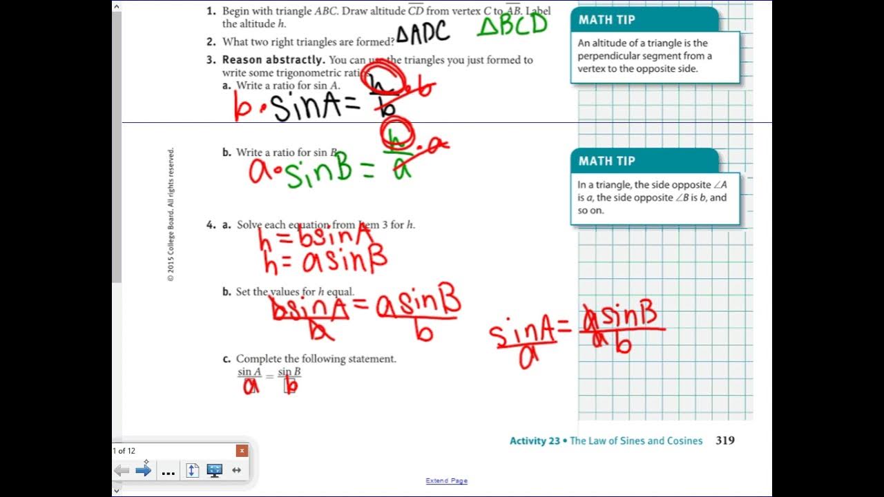SpringBoard Geometry Unit 3 Lesson 23-1 - YouTube