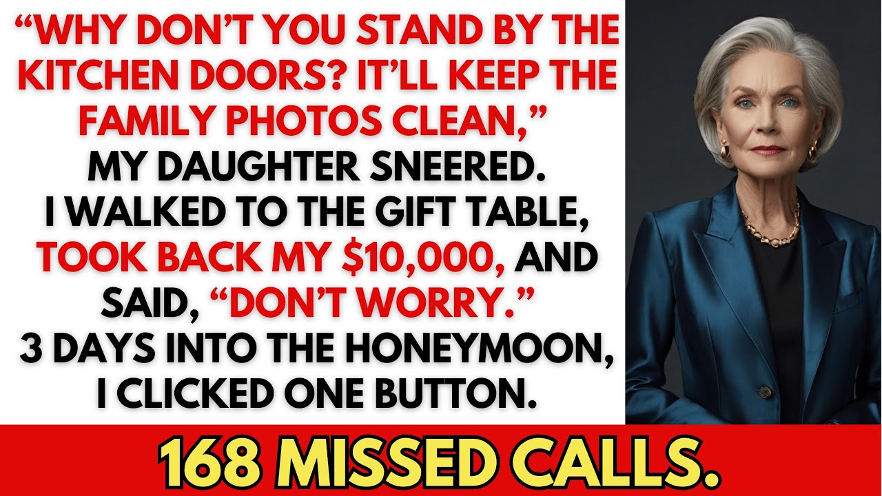 На своей свадьбе дочь посадила меня у кухонных дверей, поэтому я забрала свои 10 000 долларов и у...