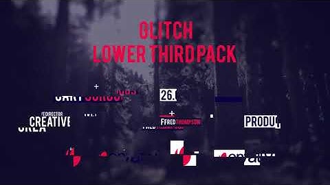 Glitch Lower Thirds and Titles Pack by  miko    Hive