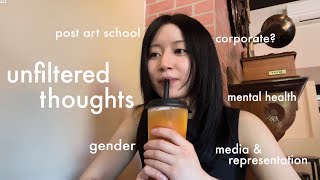 美大生の日常: chitchat grwm, reflecting my semester, nonbinary/queer identity, can't work in 9 to 5 job?