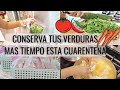 COMO CONSERVAR  LAS VERDURAS MAS TIEMPO ESTA CUARENTENA PARTE 2| COMO AHORRAR TIEMPO EN LA COCINA