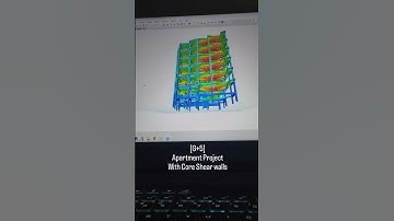 Etabs Project with core shear wall #etabs #civilengineering
