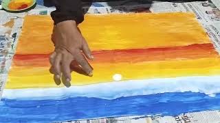 Finger painting  Pemandangan alam 