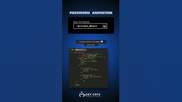 Password Animation. Source Code --- Telegram channel :  @devcapo_ #coding #code #frontenddeveloper