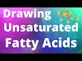 How to draw and name unsaturated fatty acids using the IUPAC and omega systems