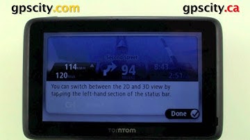 Tomtom GO Series 2D and 3D Map Settings with GPS City