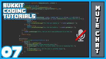 Bukkit Coding 07 | Mute Chat Command