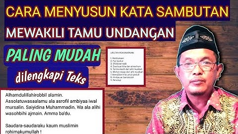 Tutorial sambutan ~ tutorial pidato kata sambutan mewakili tamu undangan