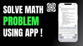 How to Use ChatGPT to Solve Math Problems !