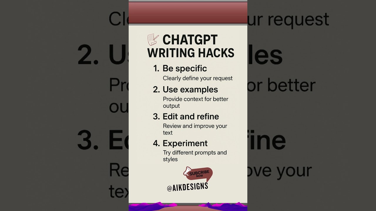 How To Use ChatGPT For Writing🤖