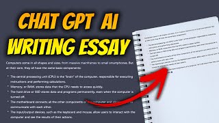 How to use Chat GPT to write an essay or article