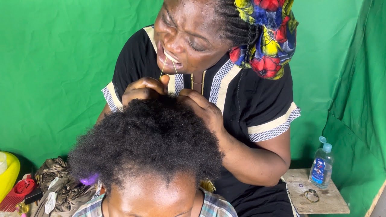 ASMR✨ RUBBER BAND TEETH LOOSENING  BABY KNOTS HAIRSTYLE WITH GUM CRACKING SOUND.
