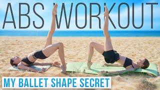 BALLET WORKOUT on the BEACH - Episode #1 - 9 MIN ABS, no Equipment!