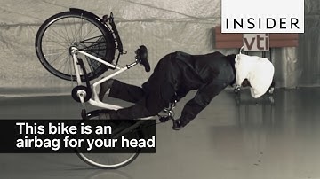 This bike helmet is an airbag for your head