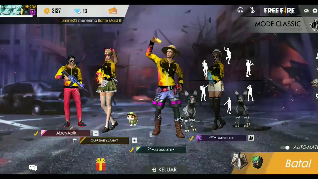 Tik tok free fire emote - YouTube