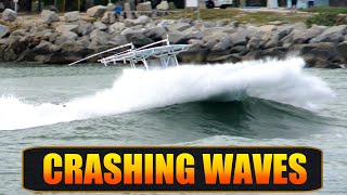 BOW FLARE Vs HAULOVER INLET WAVES !! BOAT ZONE
