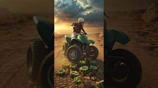 Kisan Aur Green Tota Ki  ATV Ride 🚜 | Tarbuj Road Adventure | Emotional 3D Animation | #shorts