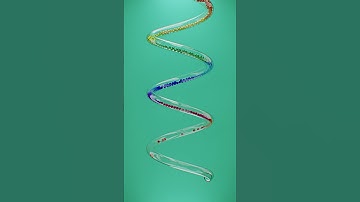 🌈Rainbow Spiral Flow | 3D Bead Animation  #3DSpiral #blender #satisfying3D