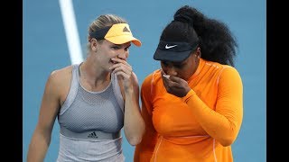 Serena/Wozniacki vs. Larsson/Dolehide | 2020 Doubles ASB Classic Second Round | WTA Highlights