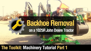 260B Backhoe Removal on John Deere 1025R Tutorial