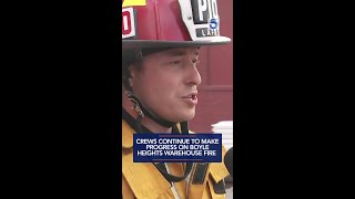 Crews continue to make progress on Boyle Heights warehouse fire