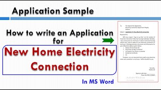 Application to Wapda department Apply for New home Electricity Connection in MS Word screenshot 1