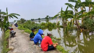 BEGINILAH IKAN MAS MELIMPAH DISUNGAI!!DARI AWAL SAYA MASUK JALAN INI SAMPAI UJUNG DIPENUHI PEMANCING