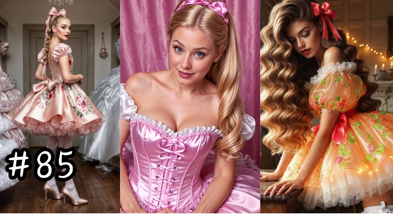 Flirty Short Satin Dresses & Big Feminine Petticoats! #satindress