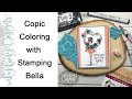 Copic Coloring Stamping Bella Curvey Girl With Wreath Stamp