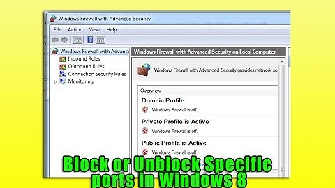 Block or Unblock Specific ports in Windows 8