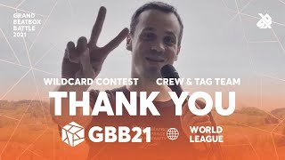 Thank You Announcement | GBB21: CREW & TAG TEAM CATEGORIES