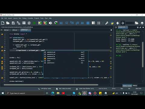 Python Tkinter - Speed Camera Program