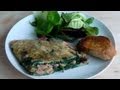 Omelette bacon cheese mushroom spinach How to make recipe