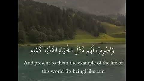 وَاضْرِبْ لَهُم مَّثَلَ الْحَيَاةِ الدُّنْيَا كَمَاءٍ..•اسلام صبحي •سورة الكهف