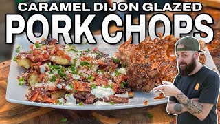 CaramelDijon Glazed Pork Chops (Super Easy, and Delicious!) | Blackstone Griddle