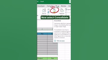 How to Consolidate Data in Excel #excel #exceltips #exceltutorial
