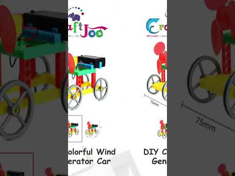 DIY Colorful Wind Generator Car