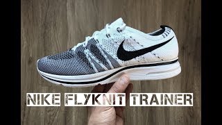 Nike Flyknit Trainer 'White/ Black-White' | UNBOXING & ON FEET | fashion shoes | 2017 | HD