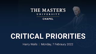 Critical Priorities  Harry Walls