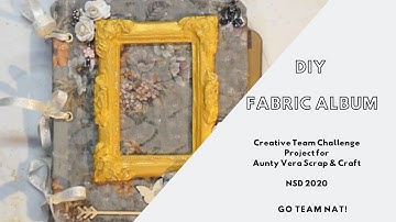 DIY Fabric Mini Album with Ribbon Tie Binding Flip-Thru ~ AVSC NSD 2020 ~ Go Team Nat!