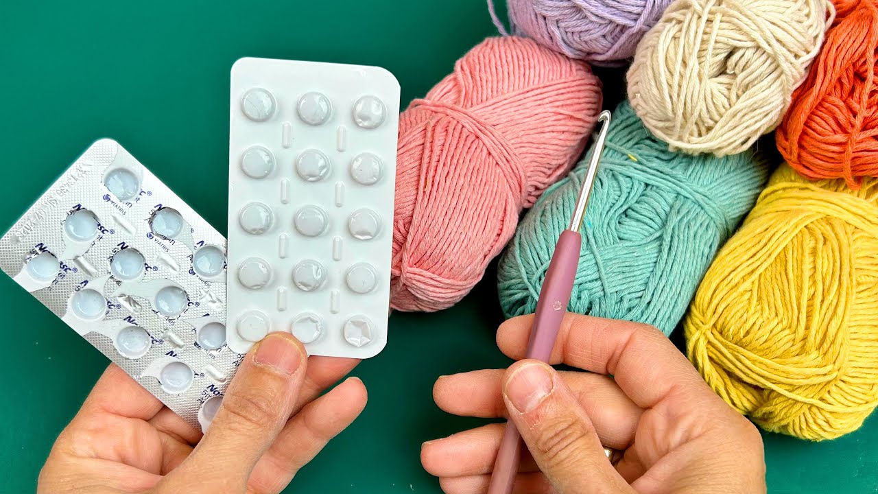 Вязаный трюк моей бабушки с пустым блистером из-под лекарств!